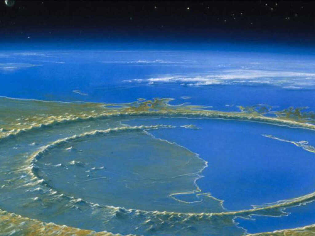 Cráter Chicxulub de la desaparición de los dinosaurios