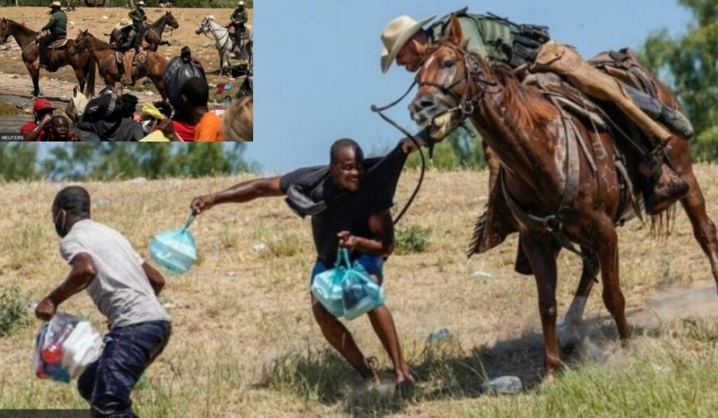 Frontera de EEUU: Agentes fronterizos persiguen a migrantes en caballo