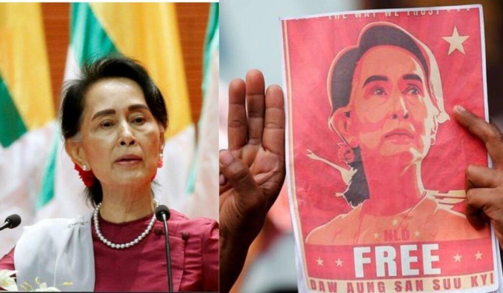 La líder Aung San Suu Kyi fue condenada en Birmania a cuatro años de prisión