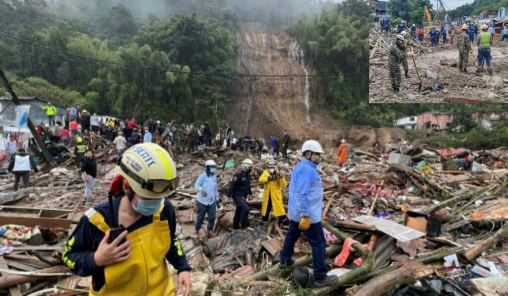 Deslizamiento de Tierra en Pereira Colombia dejo 14 muertos por lluvias