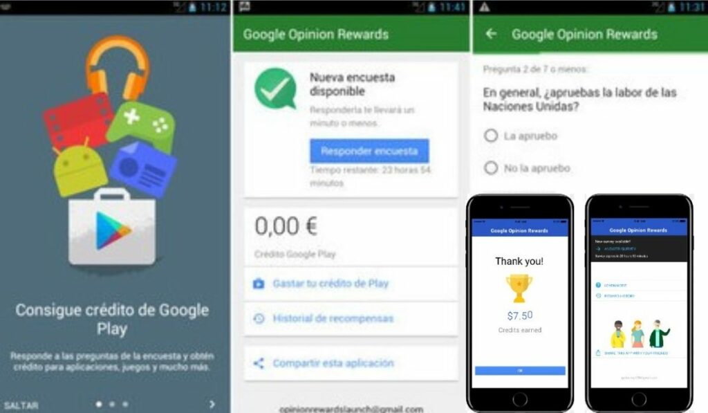 Google Opinion Rewards Forma sencilla de ganar dinero en internet