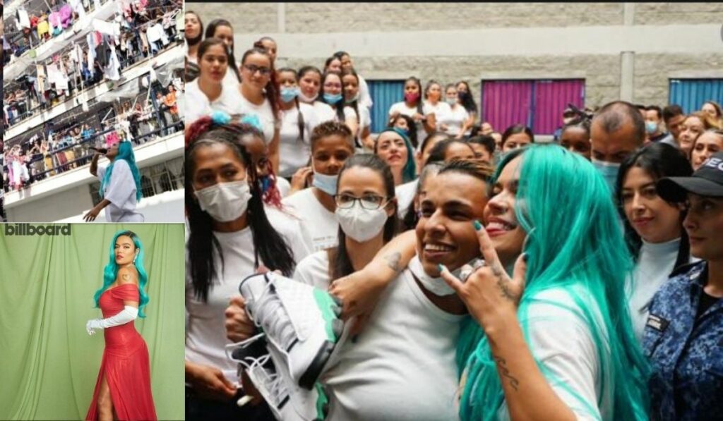 Karol G realizo concierto en cárcel de mujeres en Colombia