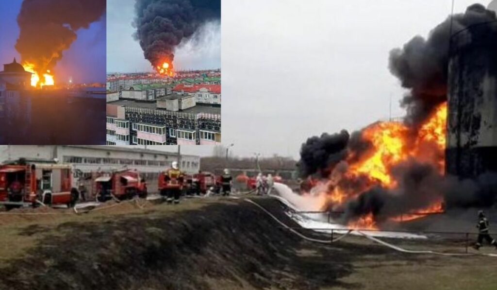 Ucrania ataca por primera vez a Rusia con helicópteros a un depósito de combustible