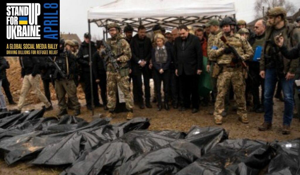 Ursula von der Leyen dijo que presenció el horror en Bucha Ucrania
