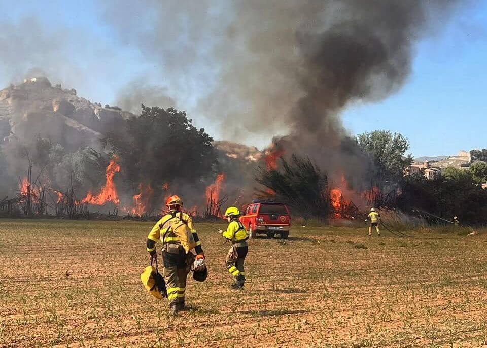 Incendio en Vilardevós, España