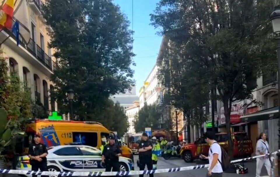 Colapso de la estructura de un edificio en obras en Madrid